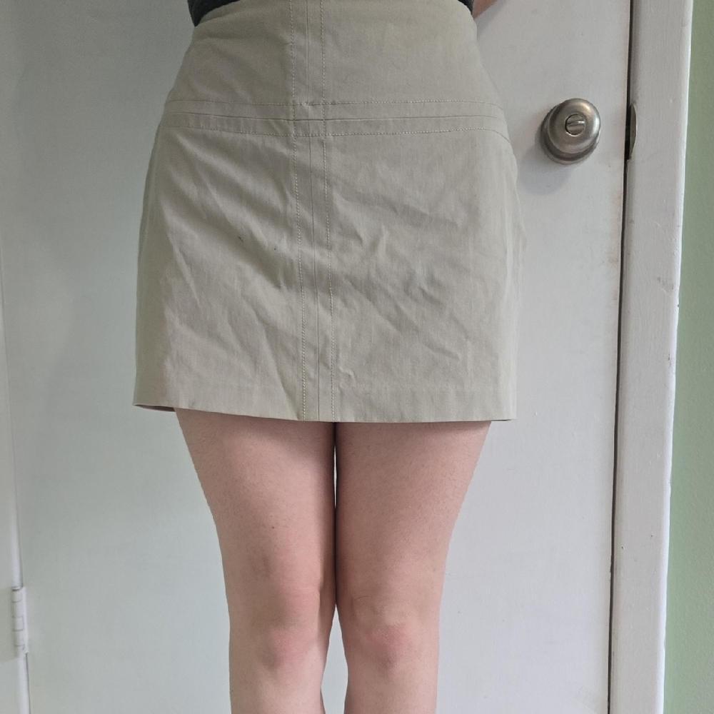 ☆ Plain Khaki Mini Skirt ☆
